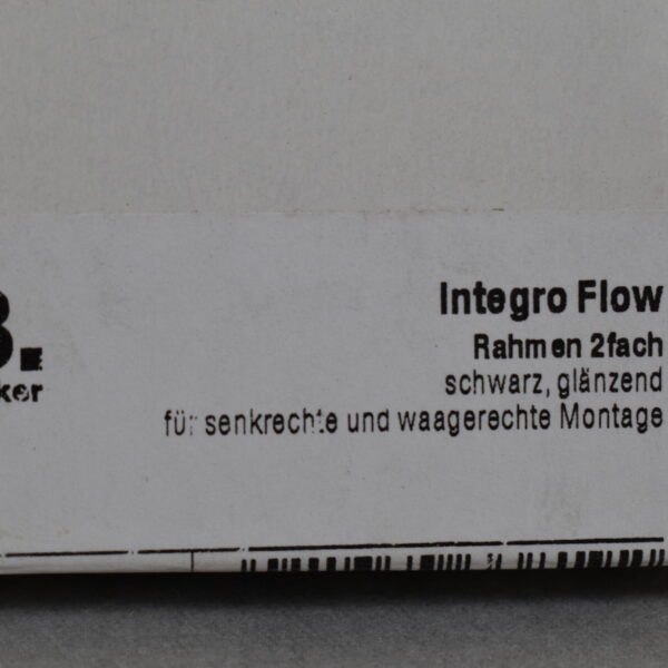 Berker Integro Flow Schalter Abdeckung Rahmen 2fach schwarz glänzend