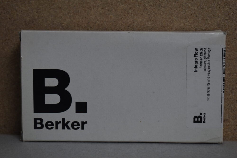 Berker Integro Flow Schalter Abdeckung Rahmen 2fach schwarz glänzend