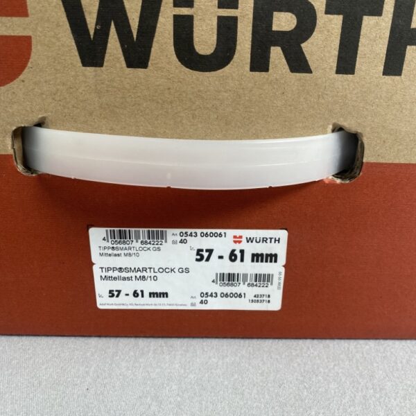 Würth Tipp Smartlock GS 57-61mm Mittellast M8/10 40 Stück