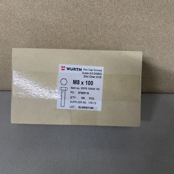 Würth M8 x 100 20 Stück Art. Nr. 00578-100092-100