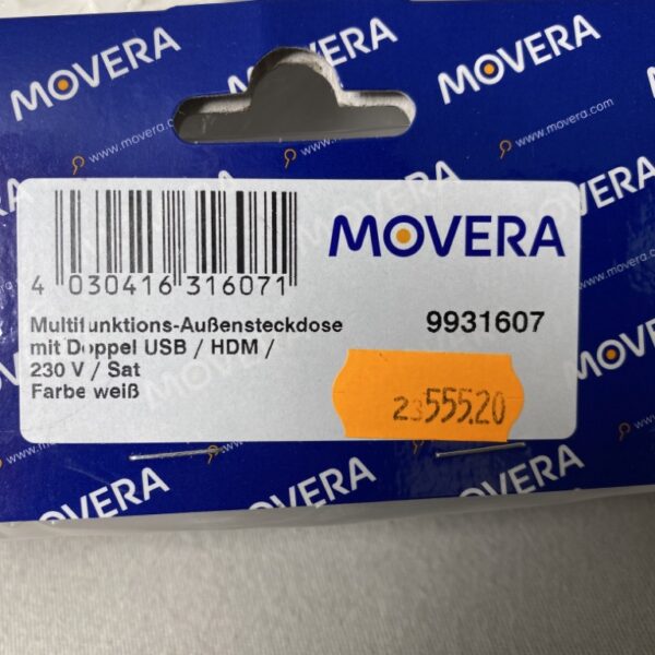 Movera Multifunktions-Außensteckdose weiß mit Doppel USB / HDM / 230 V / Sat