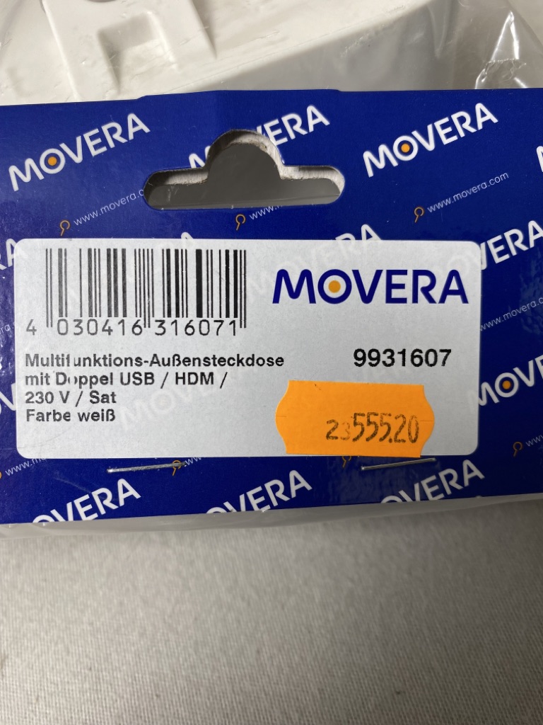 Movera Multifunktions-Außensteckdose weiß mit Doppel USB / HDM / 230 V / Sat
