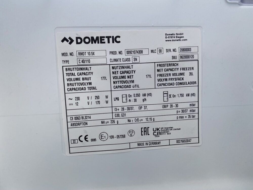 Dometic RMDT 10.5X Absorberkühlschrank mit Backofen