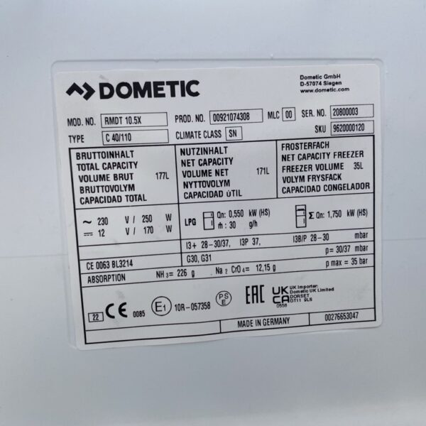 Dometic RMDT 10.5X Absorberkühlschrank mit Backofen