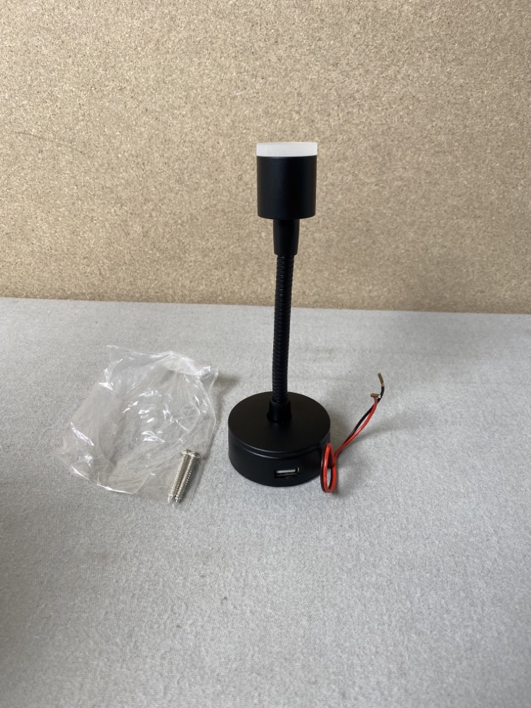Leselampe LED mit USB-Anschluss 18cm Black 12 V