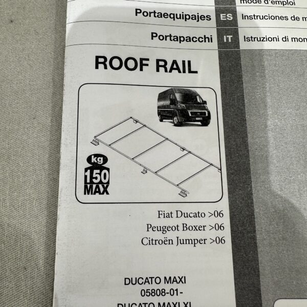 Fiamma Roof Rail Dachreling, Fiat Ducato, Art.Nr: 05808-01