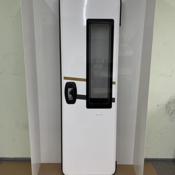 Hartal Aufbautür 190x60cm für Wohnmobil, weiß/grau
