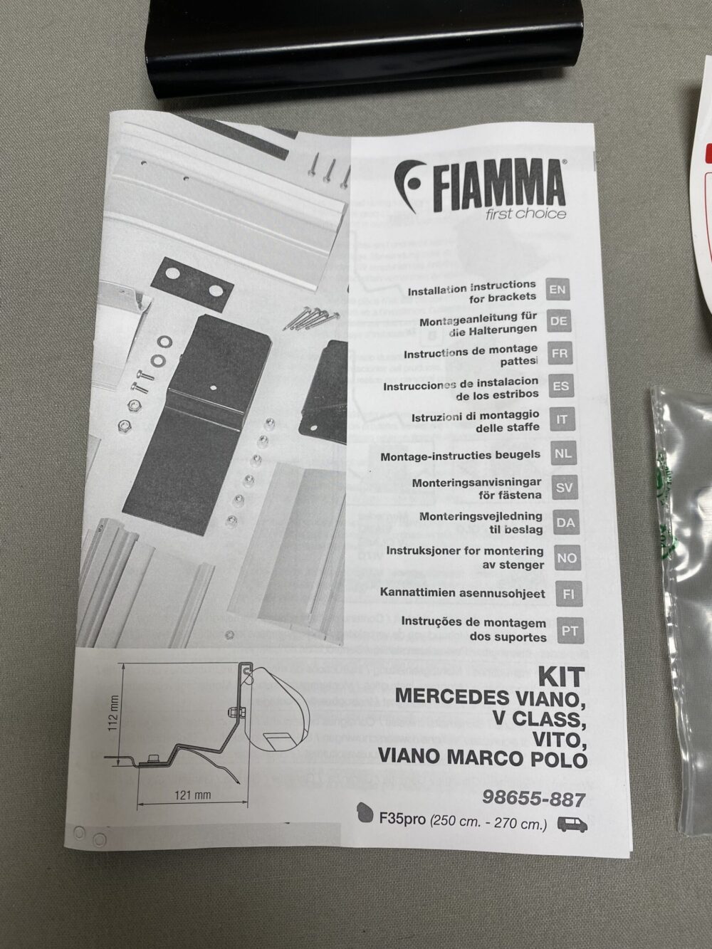 Fiamma Kit Mercedes Viano, Viano Marco Polo, Vito und V Class 98655-887