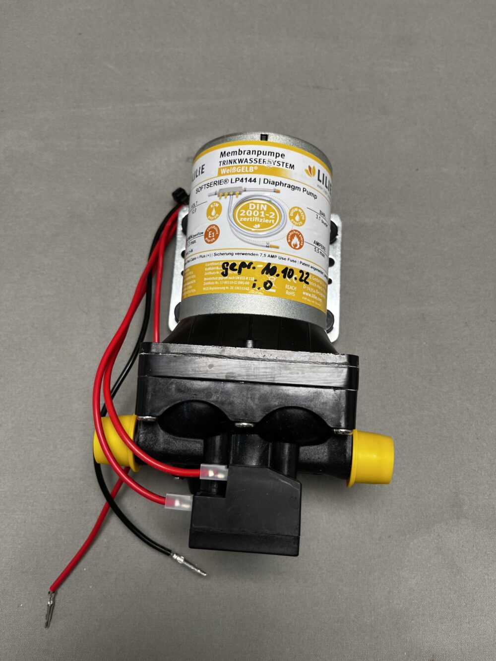 Lilie Membranpumpe Trinkwassersystem Softserie LP4144 12 Volt 11,3l/min. 3,1 bar