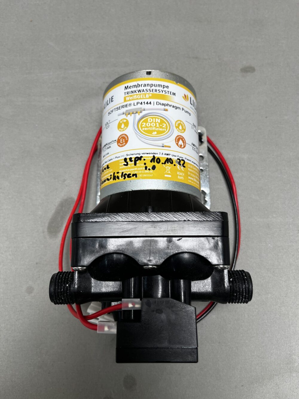Lilie Membranpumpe Trinkwassersystem Softserie LP4144 12 Volt 11,3l/min. 3,1 bar