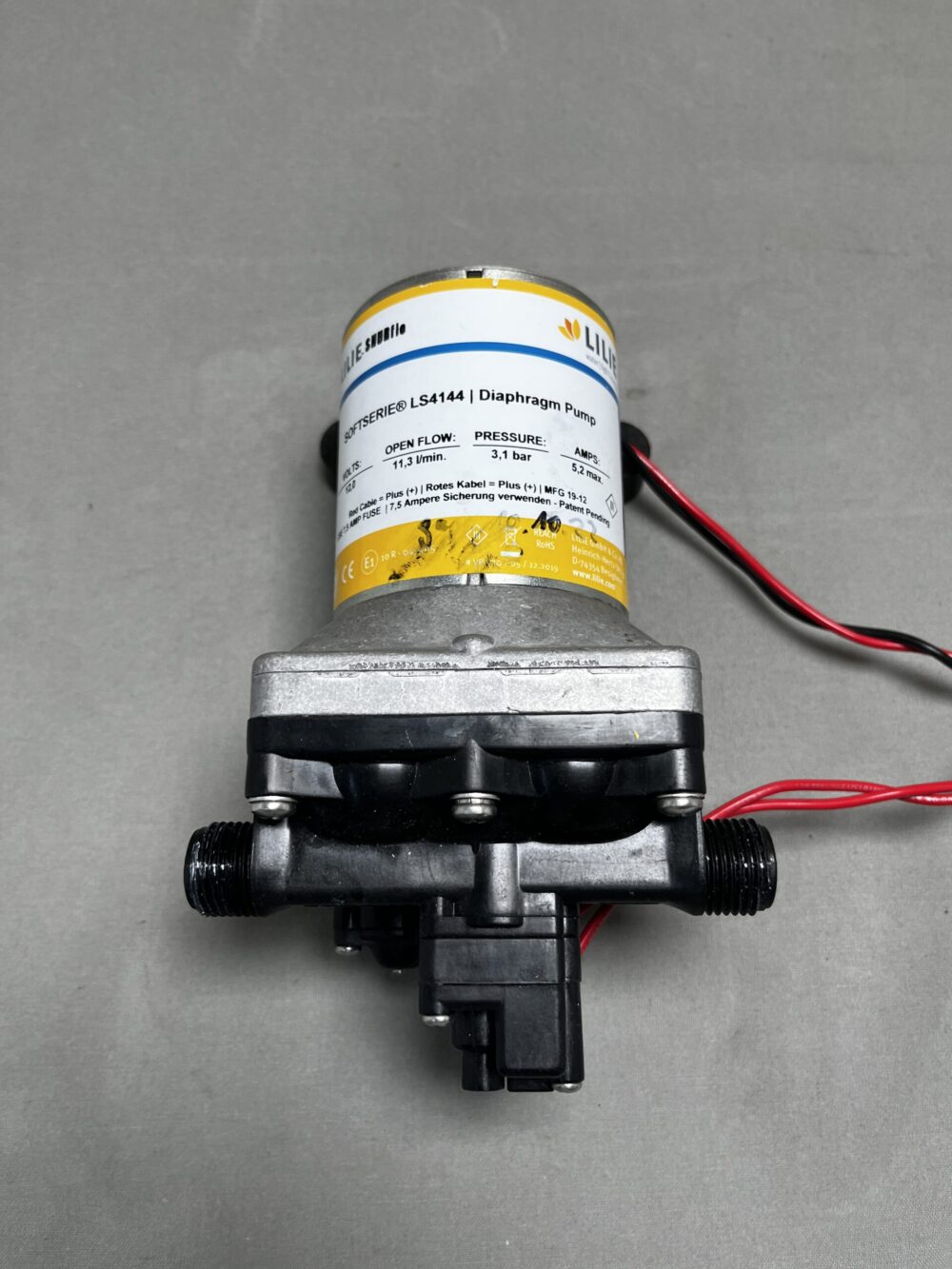 Lilie Softserie LS4144 Diaphragm Pumpe 12 Volt 11,3l/min. 3,1 bar
