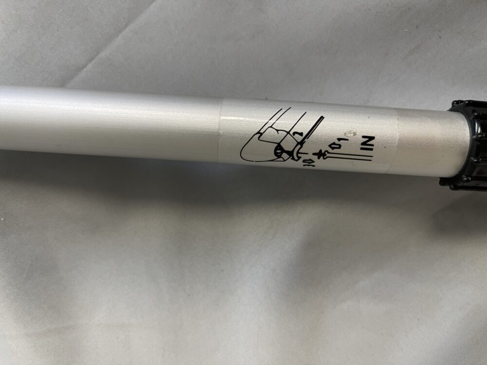 Markisenkurbel Thule silber/weiß ausziehbar 140cm bis 200cm
