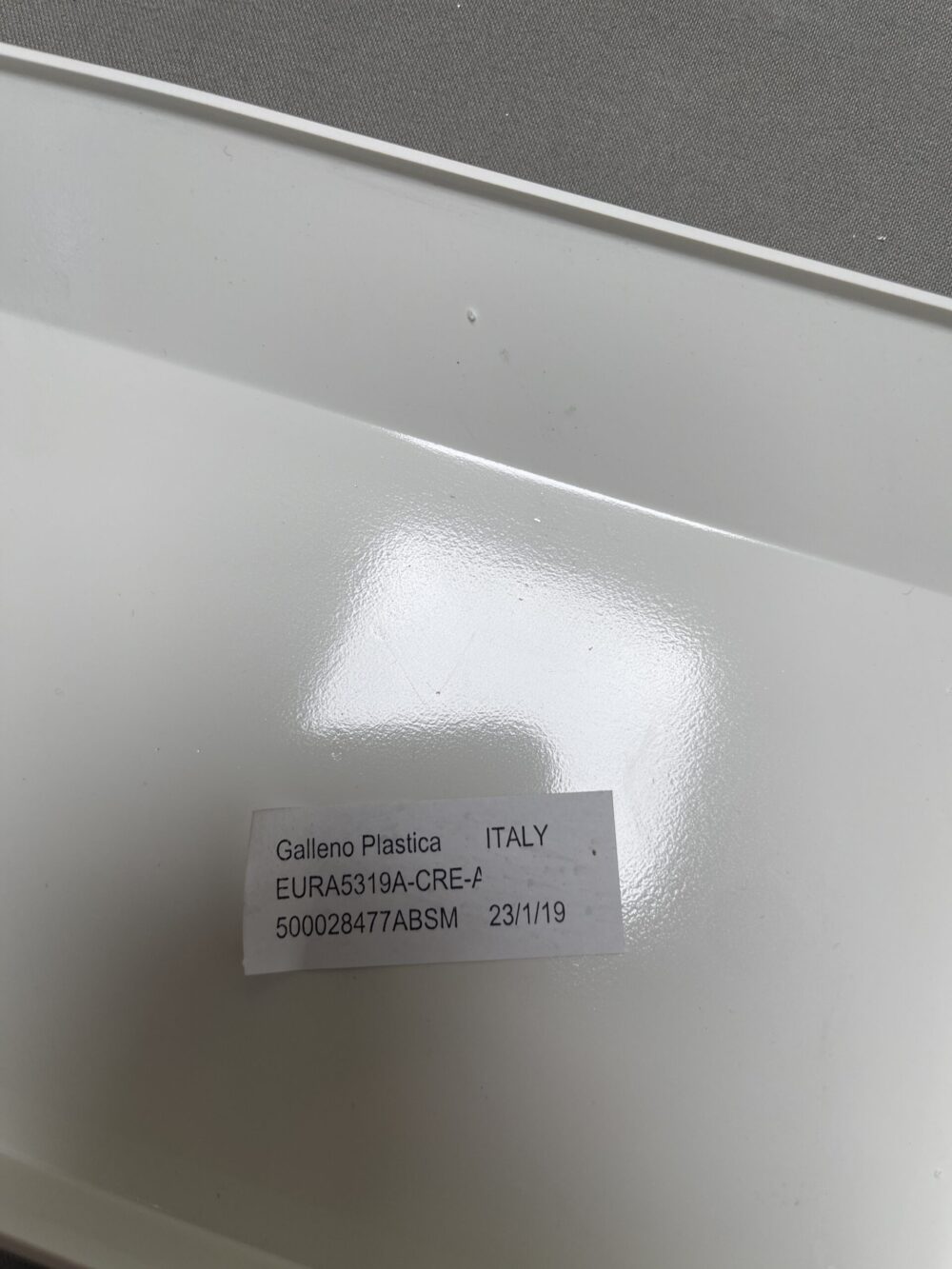 Plastikschale weiß (Galleno Plastica) 14,5 x 35,5 cm