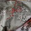 Meterware Kissenstoff Olbia Taupe Sakura rosa Breite 140cm 10 Meter
