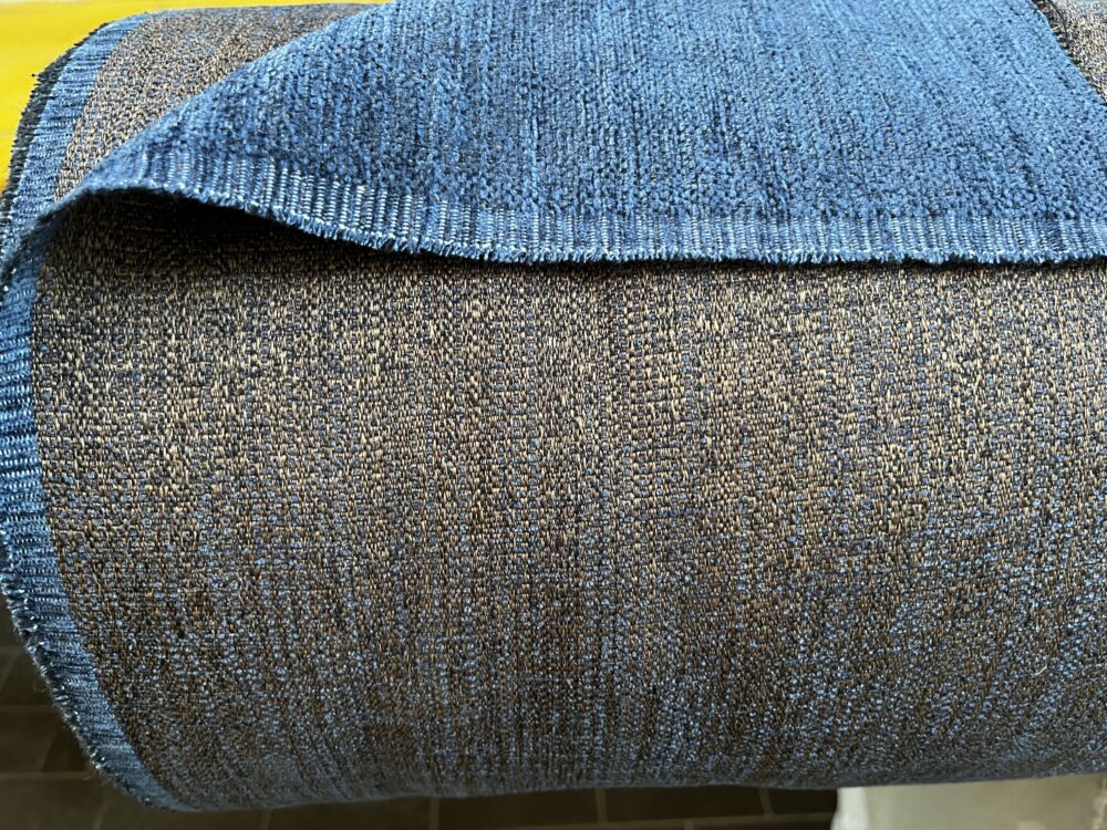 Meterware Polsterstoff Möbelstoff braun blau Breite 140cm 10 Meter