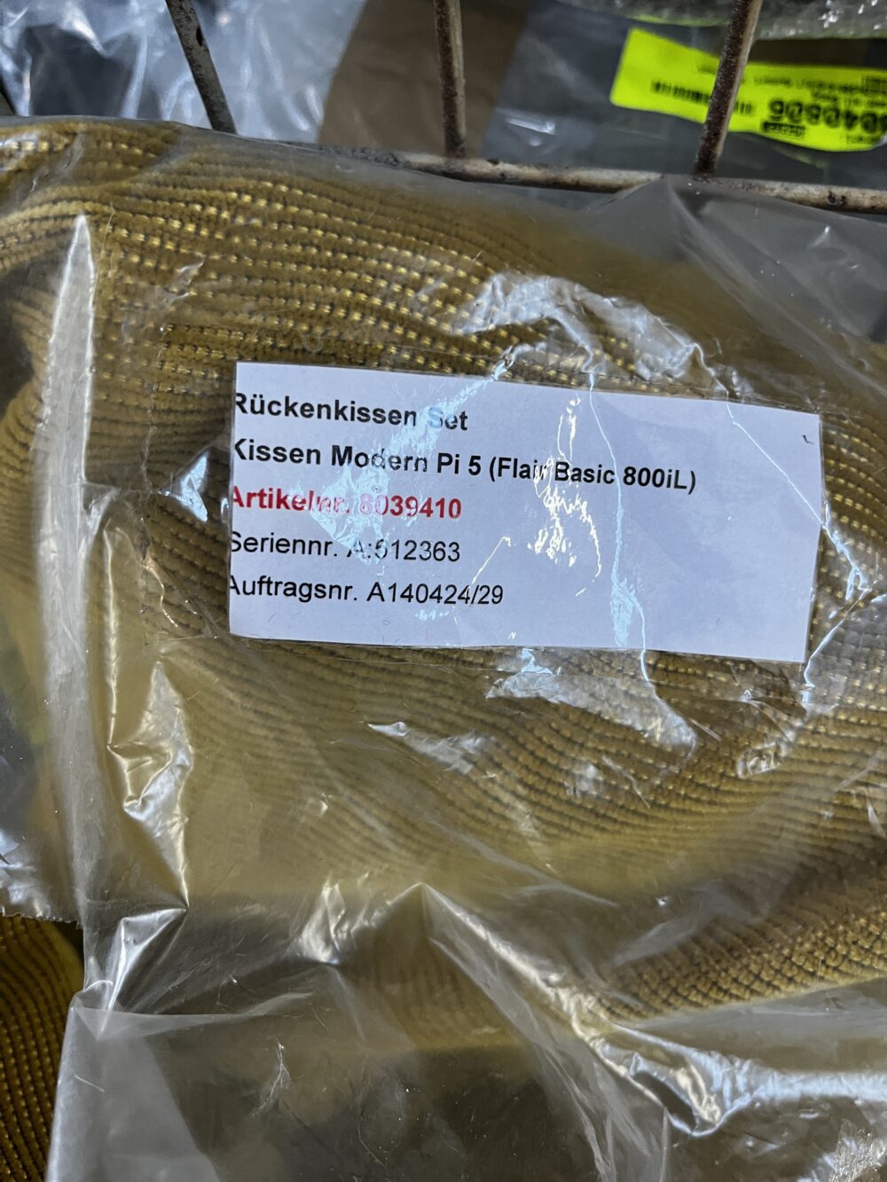 Niesmann & Bischoff Kissenset Flair Basic 800iL Modern Senfgelb