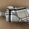 Niesmann+Bischoff Meterware Polsterstoff Dekostoff kariert creme braun Breite 140cm 10 Meter