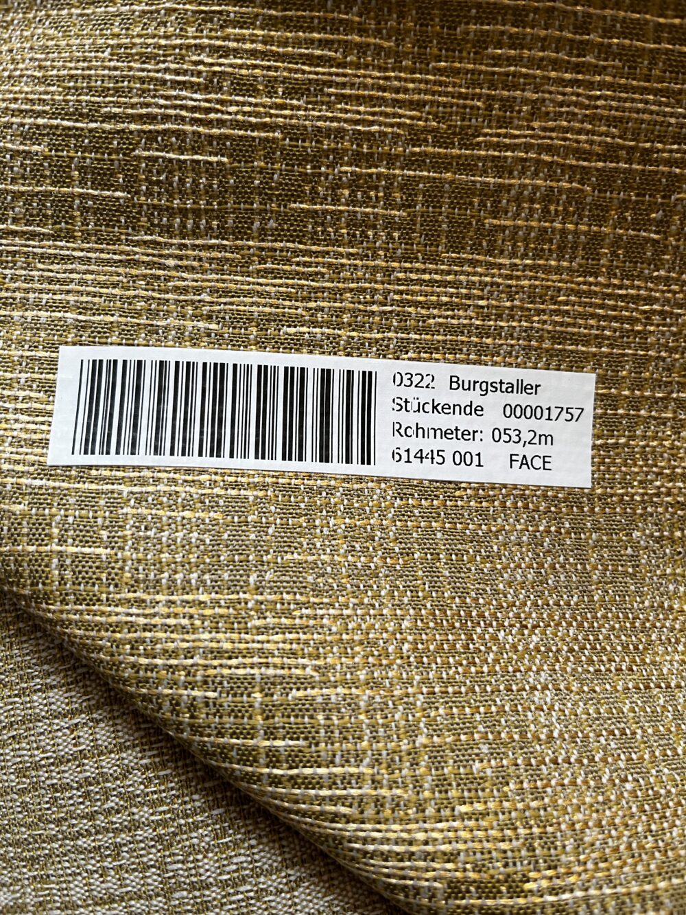 Tecon Meterware Dekostoff Marano gold gelb Breite 140cm 10 Meter