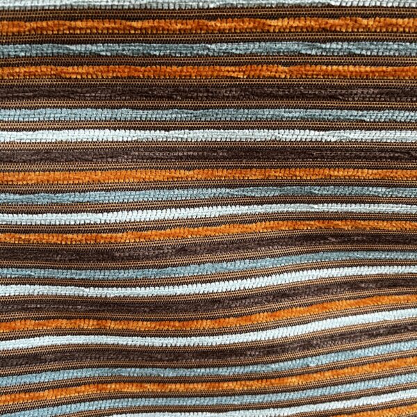 Tecon Meterware Polsterstoff Beach gestreift orange blau Breite 140cm 10 Meter