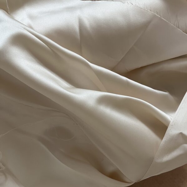 10 Meter Gardinenstoff  Meterware Ivory Creme Satin Wohnmobil Camper