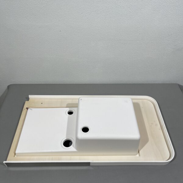 Waschbeckenplatte 96x50,5 cm mit LED