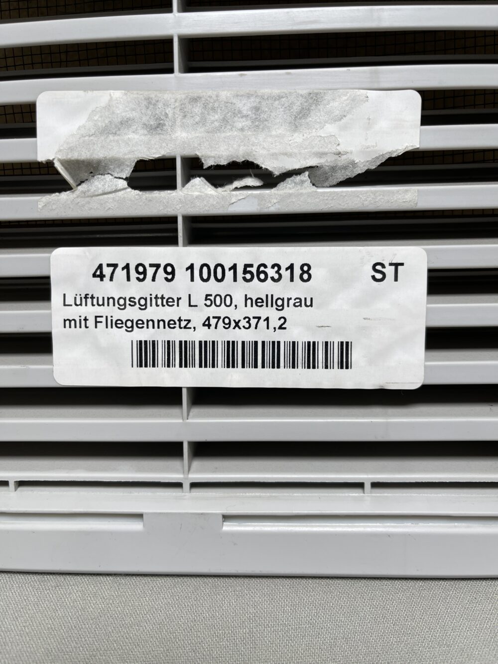 Dometic Lüftungsgitter L500 mit Fliegennetz 479 x 371,2 mm hellgrau