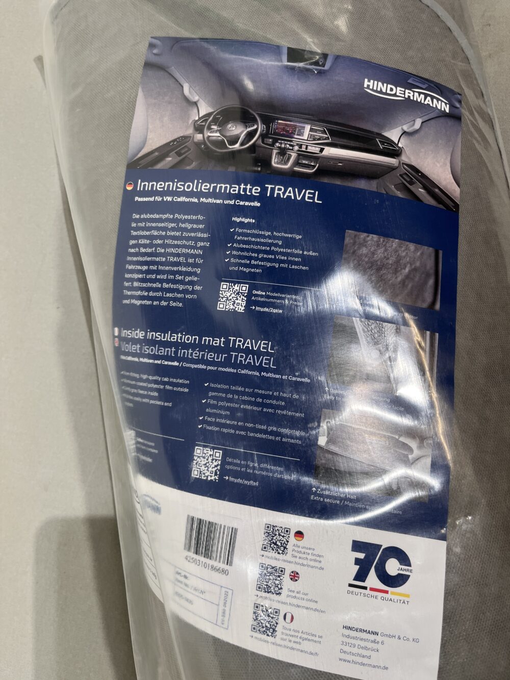 Hindermann Innenisoliermatte Travel VW California Multivan Caravelle