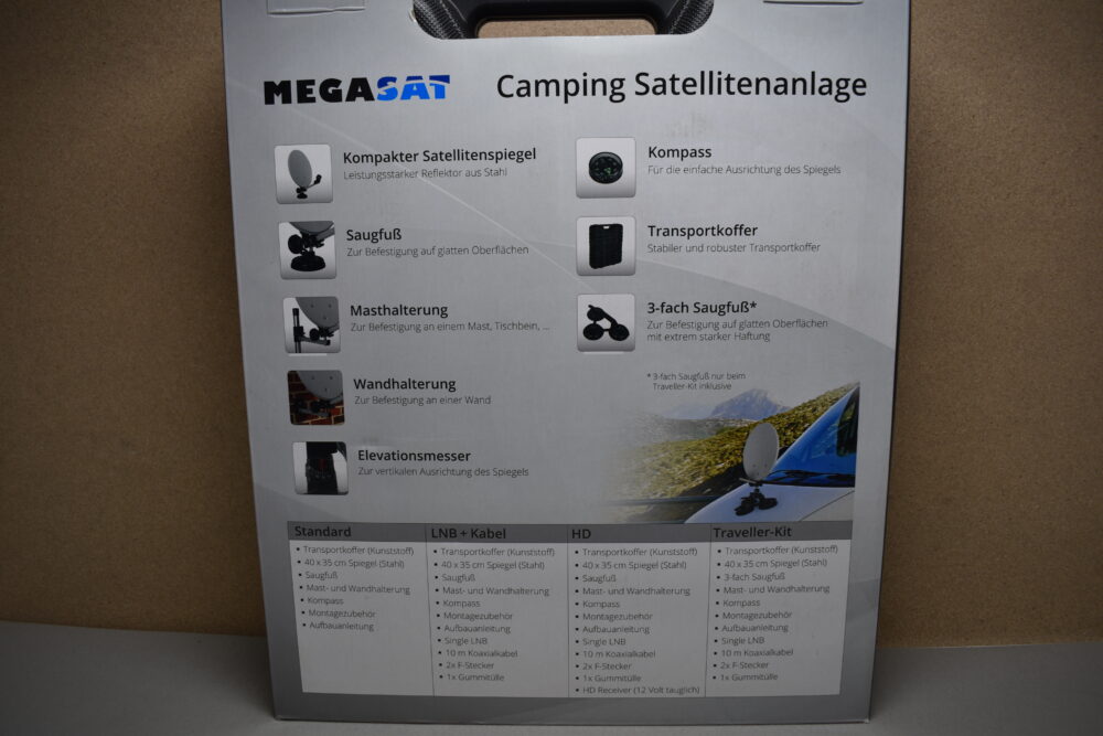 MEGA SAT Camping - Satellitenanlage mit Zubehör