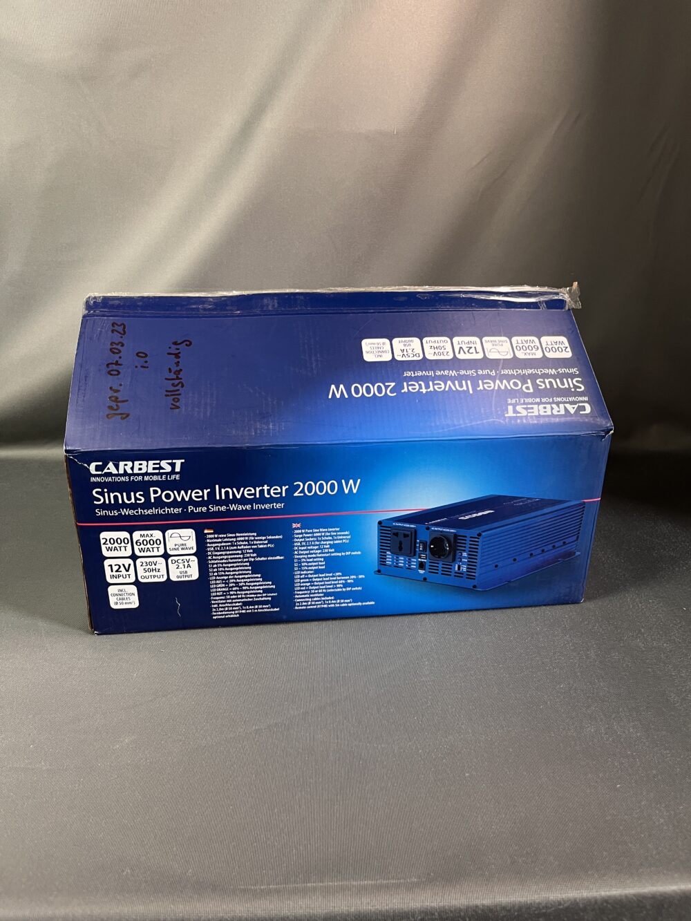 Carbest Sinus Power Inverter 2000W Wechselrichter