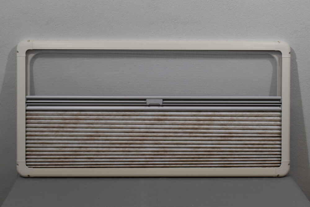 Kombi-Rollo / Komfort-Rollo  Verdunklung und Fliegenschutz für Fenster 1300x600mm Beige