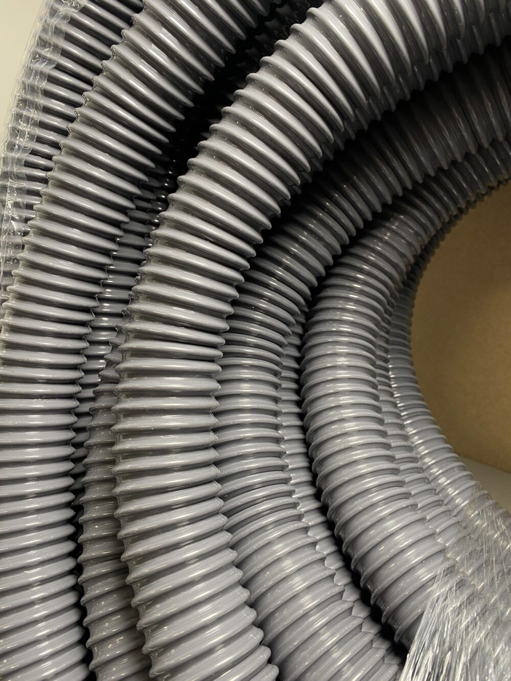 RX-PVC Schlauch mit Spirale grau Ø 40mm 25m Stück