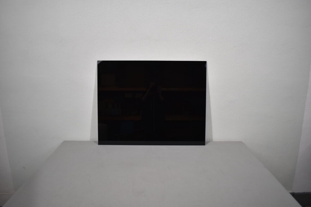 Glasplatte 800x625mm schwarz