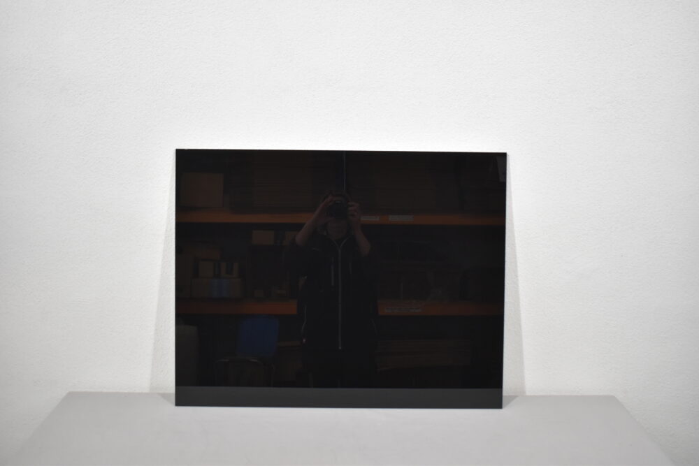 Glasplatte 800x625mm schwarz
