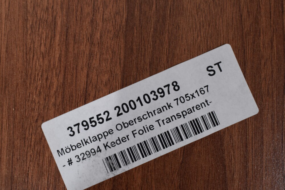 Möbelklappe Oberschrank 705 x 167mm