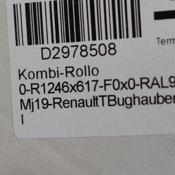 Remiflair 4 Kombi-Rollo MJ19-Renault T Bughaubenfenster weiß