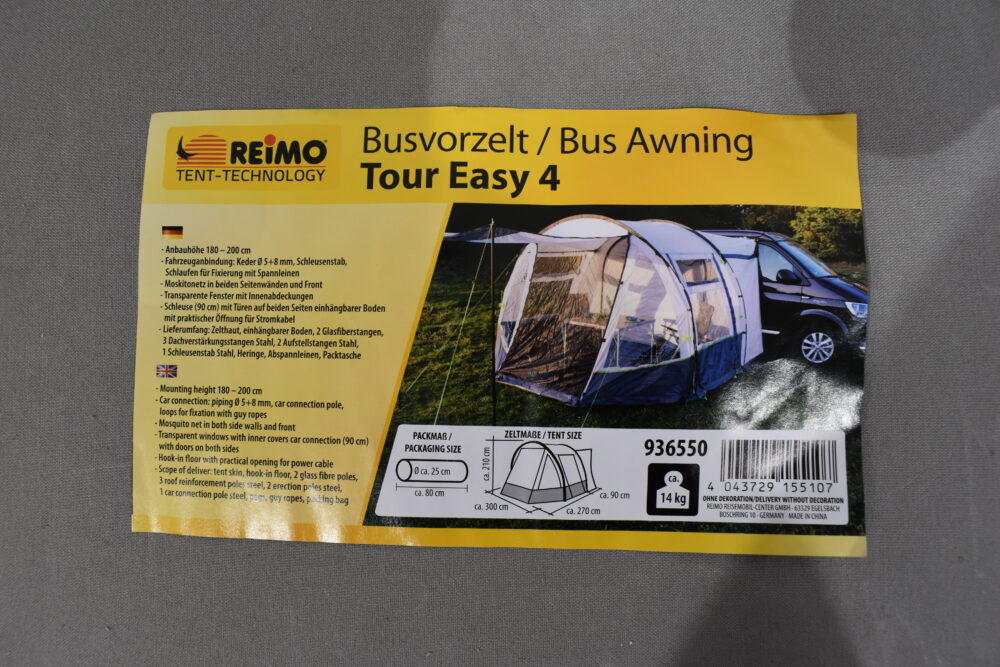 Reimo Bus Vorzelt Tour Easy 4
