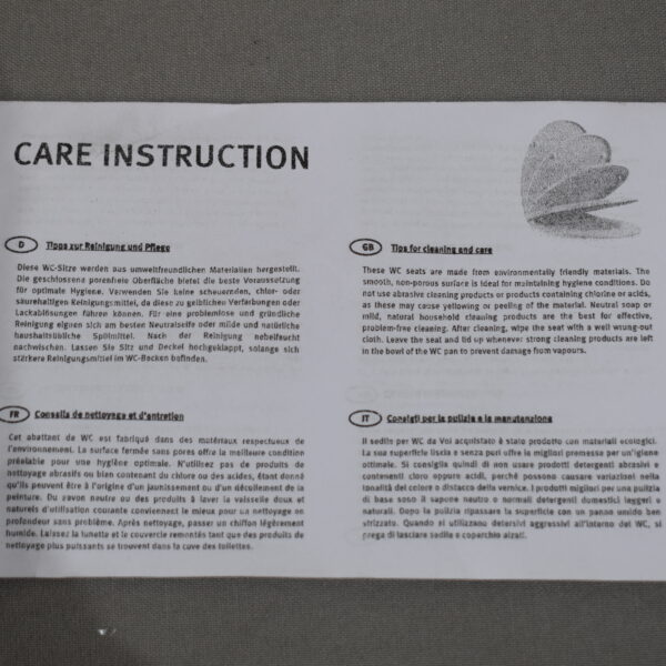 WC-Sitz Care Instruction weiß
