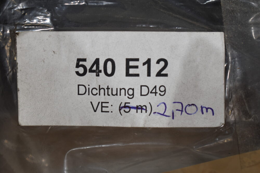 Dichtung D49; 540 E12 2700mm