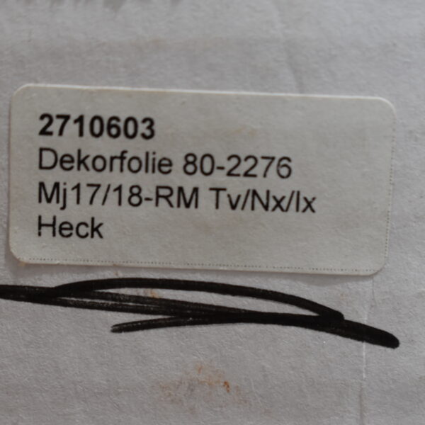 Dekorfolie 80-2276 Mj17/18-RM Tv/Nx/Ix Heck silber