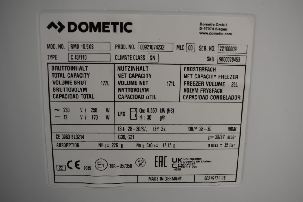 Dometic Kühlschrank Typ RMD10.5XS