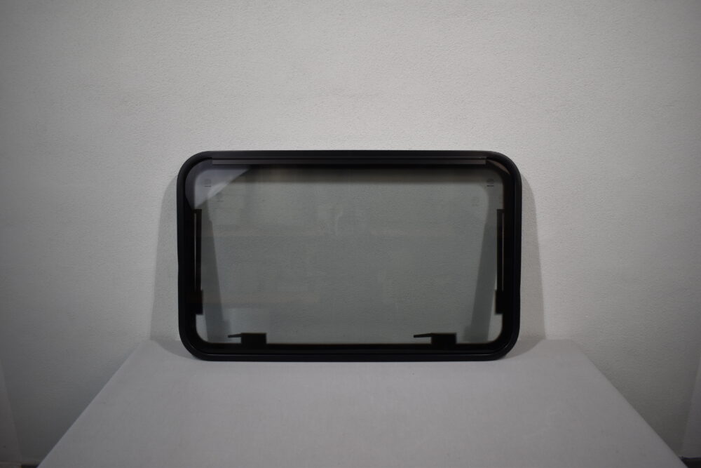 Mekuwa Echtglas Ausstellfenster 1000x600mm; schwarz