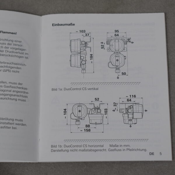 Truma Gasdruckregler Duo Control CS horizontal