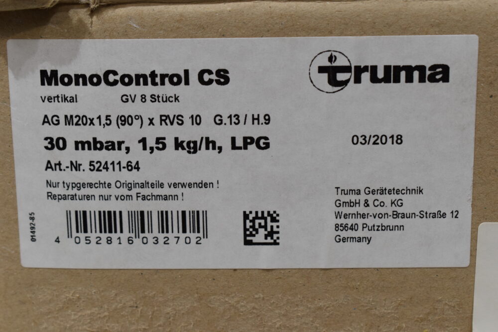 Truma Gasdruckregler Mono Control CS