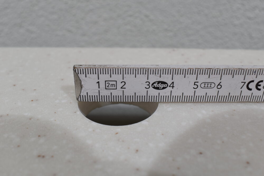 Waschbeckenplatte 1026x470x143,5mm; Steinzug