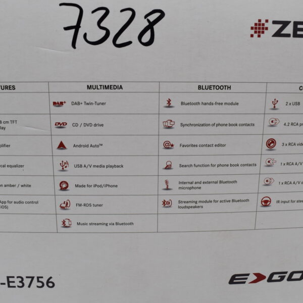 Zenec Z-E3756 Navi für Fiat Ducato