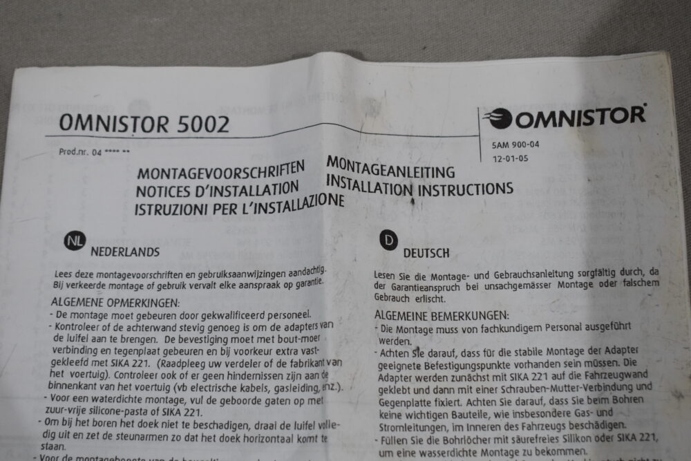 Adapterset Omnistor 5002