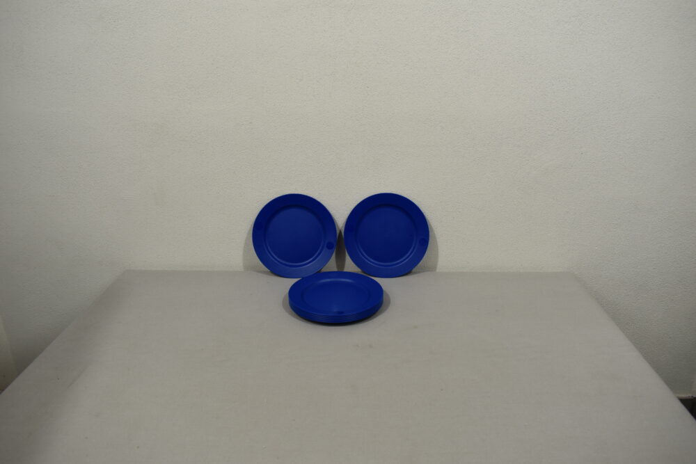 Essteller-Set; blau