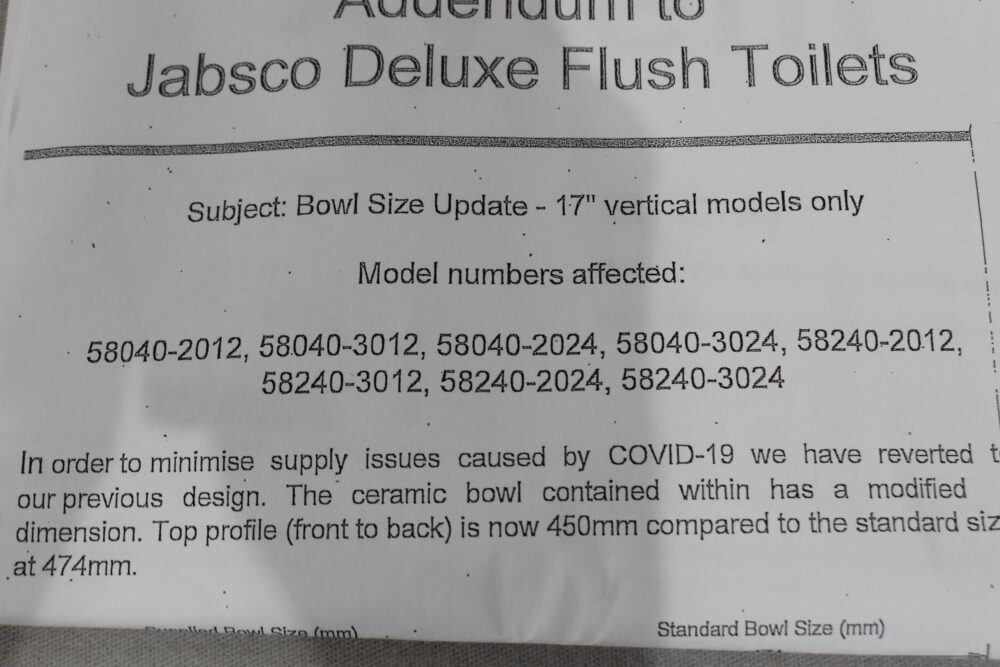 Jabsco Deluxe Flush Electric Toilets-Set
