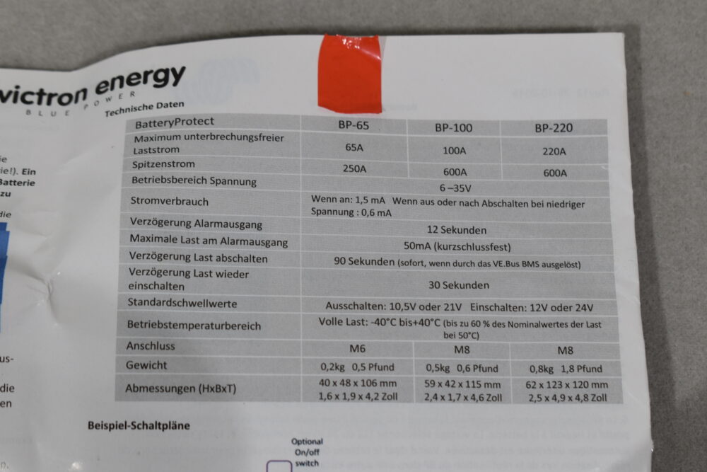 Victron Batterie Trennrelai; Batteriewächter BP-65; 12/24 Volt