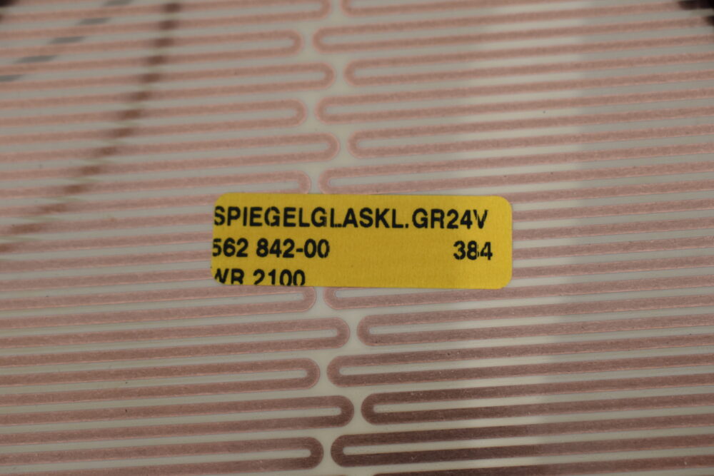 Außenspiegelglas mit Rahmen und Heizplatine; 24 Volt